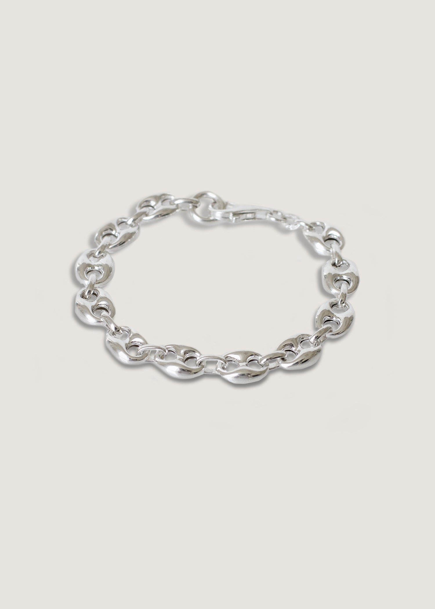 Kinn 925 Sterling Silver Puffed Mariner Chain Bracelet