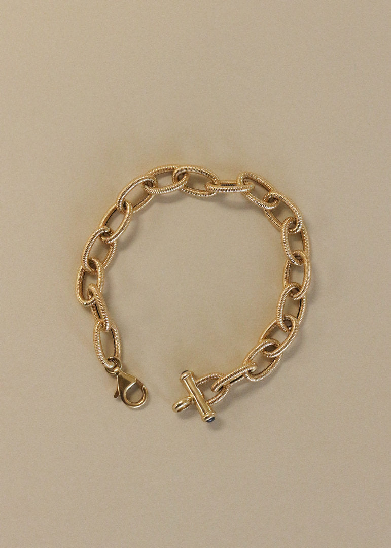 Kinn Vintage 14k Gold Link Chain Bracelet