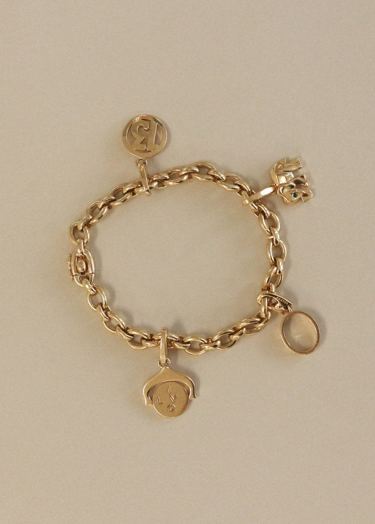 Kinn Vintage 18k Gold Cartier Charm Bracelet