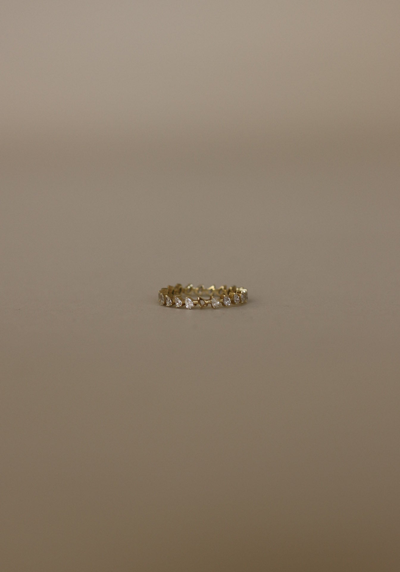 Archive Teardrop Eternity Ring - Natural Diamonds