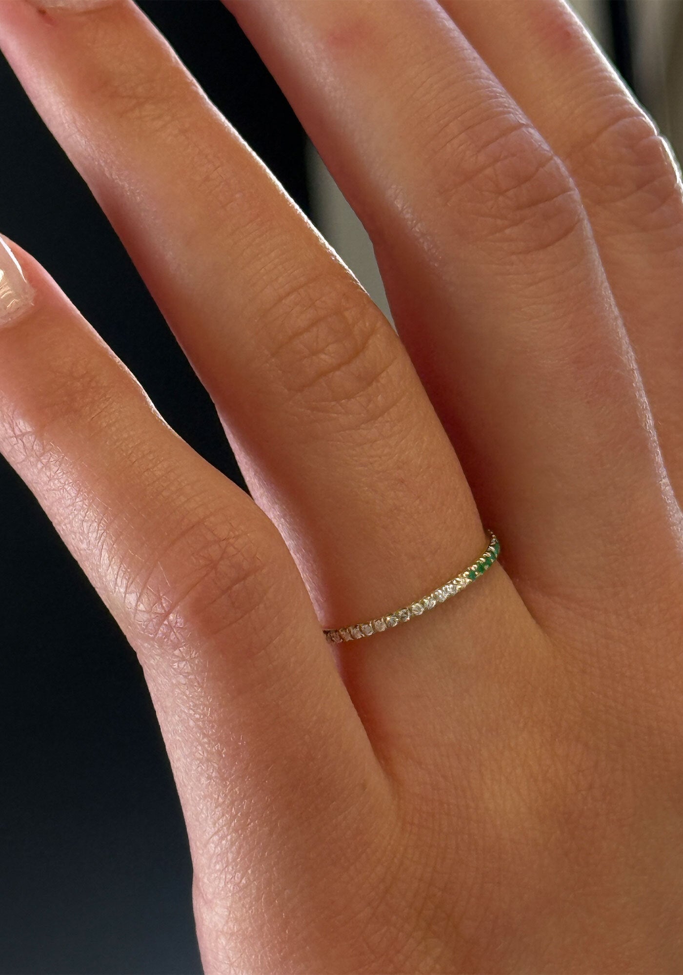 Two In One Pavé Ring May Emerald