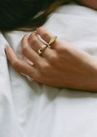 alt="Eloise Oval Signet Ring styled with the dare to love dome ring II"