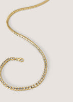 alt="close up of Petite Diana Diamond Tennis Necklace"