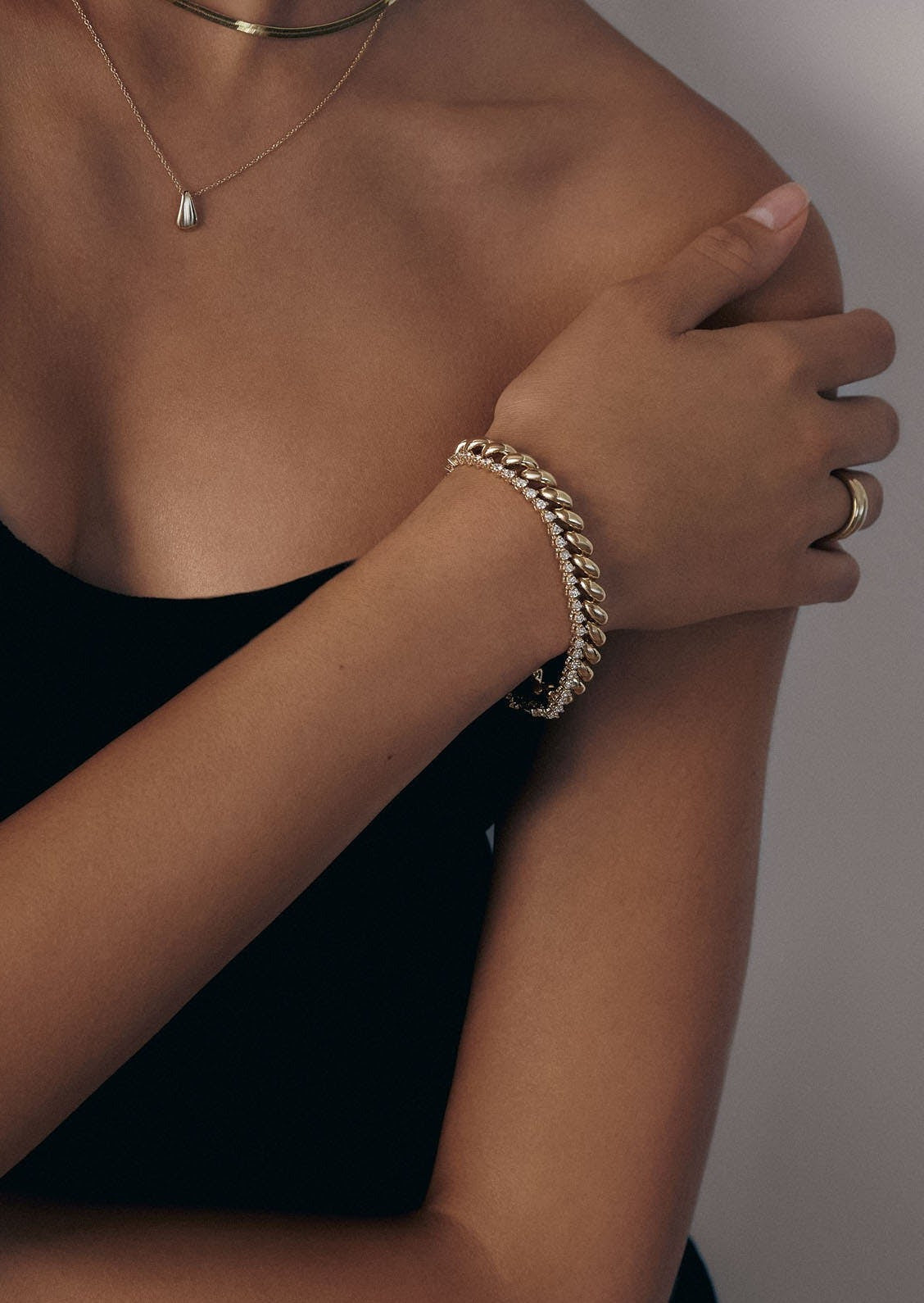 Rachel Three Prong Tennis Bracelet Diamond - Kinn
