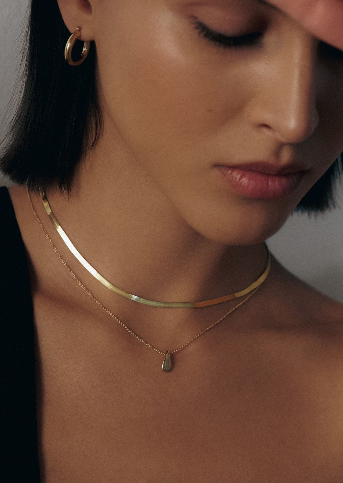 Carter Herringbone Chain Necklace