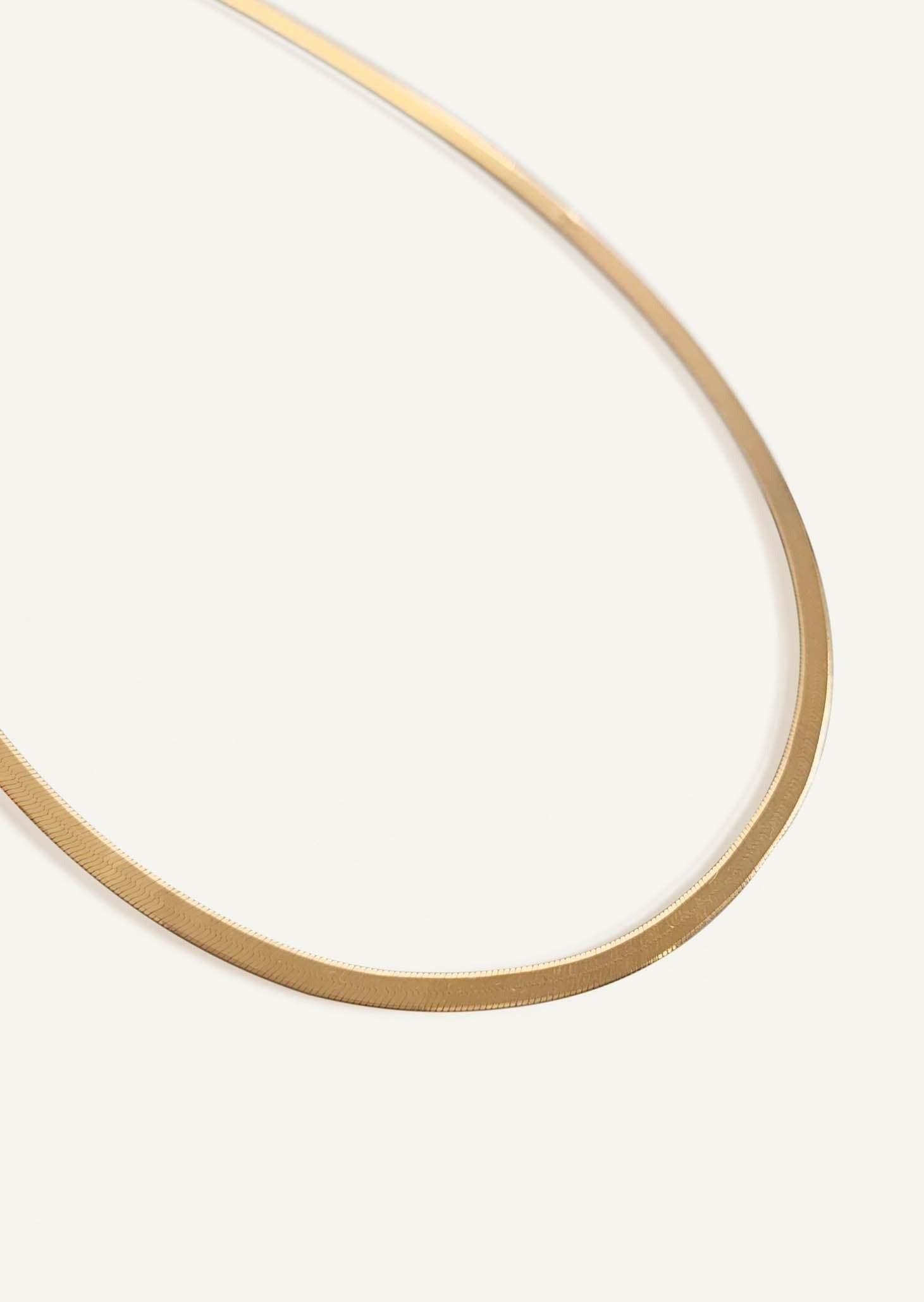 【KINNSTUDIO】Carter Flat Herringbone Chain IIネックレス Carter Herringbone Chain Necklace - Kinn