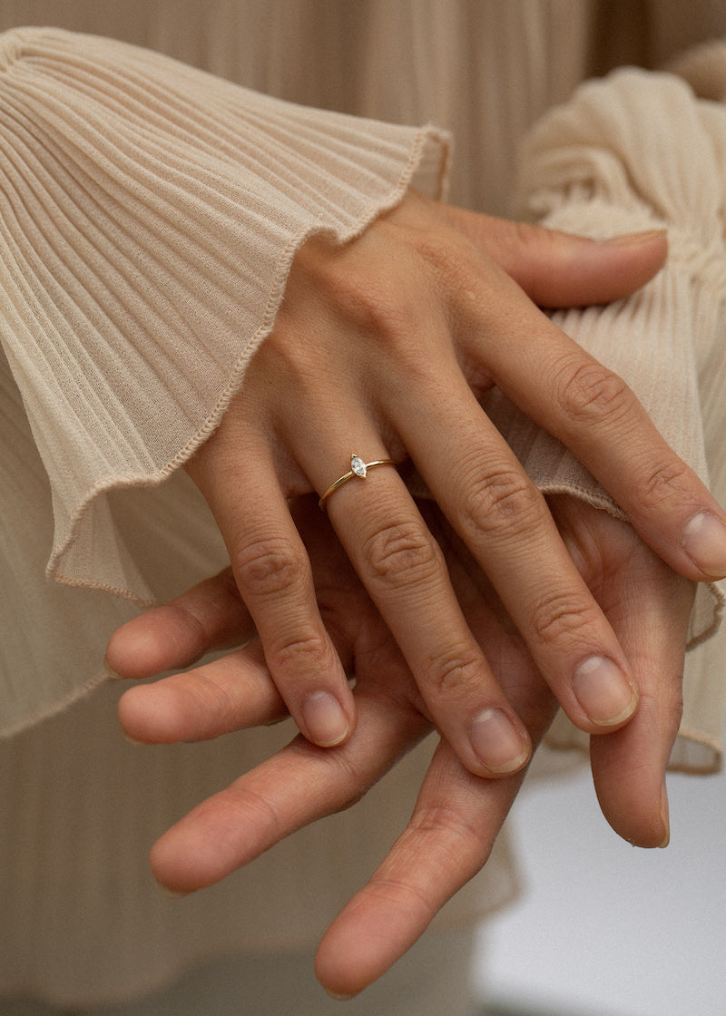 Solitaire Marquise Diamond Ring Kinn