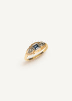 Vintage Two-Tone Art Deco Sapphire Ring