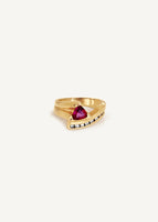 Vintage Trillion Pink Tourmaline Diamond Ring