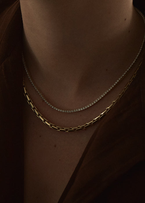 Elongated chain sales necklace