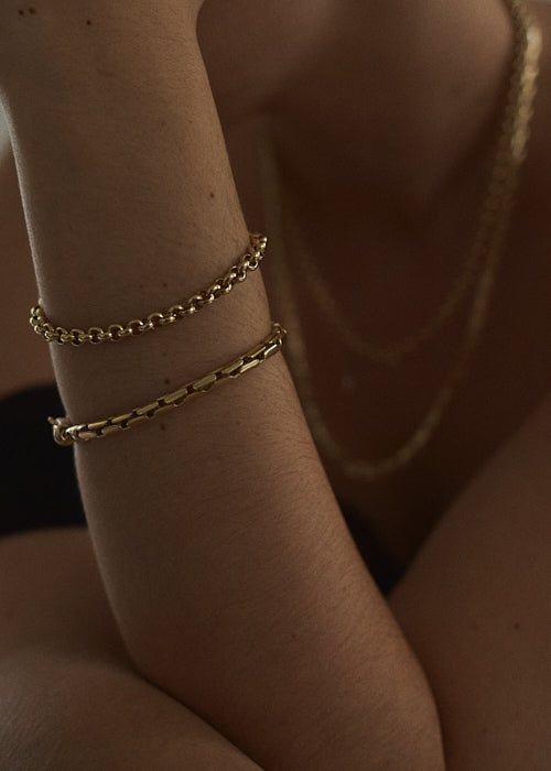 14k shop rolo bracelet
