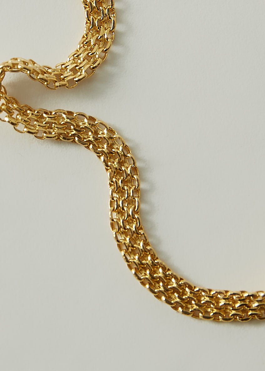 alt="Vintage Honeycomb Chain Bracelet"