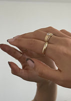 alt="Amelia Dome Ring I-Diamond, Mother's Ring - diamond, Solis Ribbed Ring II"