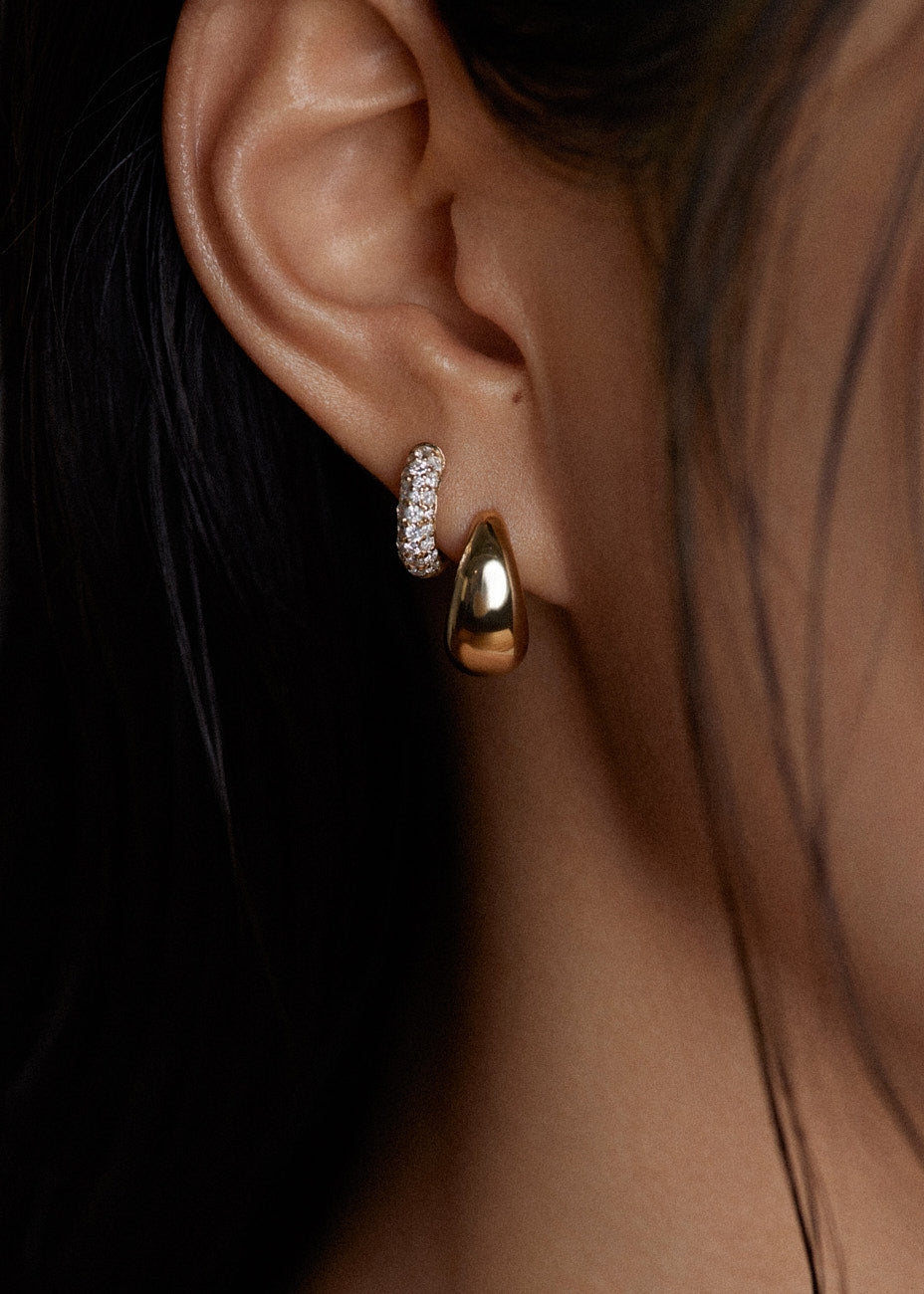 Teardrop Hoop Earring 14k Gold Kinn - Main Image