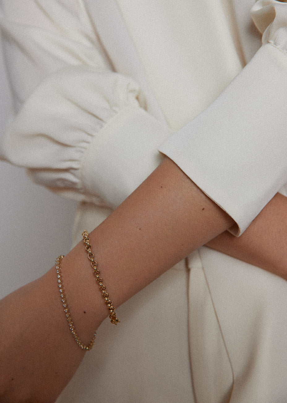 Matis Rolo Link Chain Bracelet 14k Gold Kinn