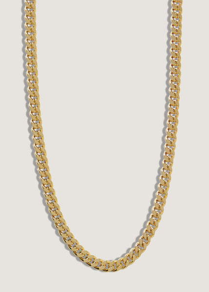 アクセサリー GOLD KID KING BRASS CURB CHAIN Capri Curb Chain Necklace - Kinn