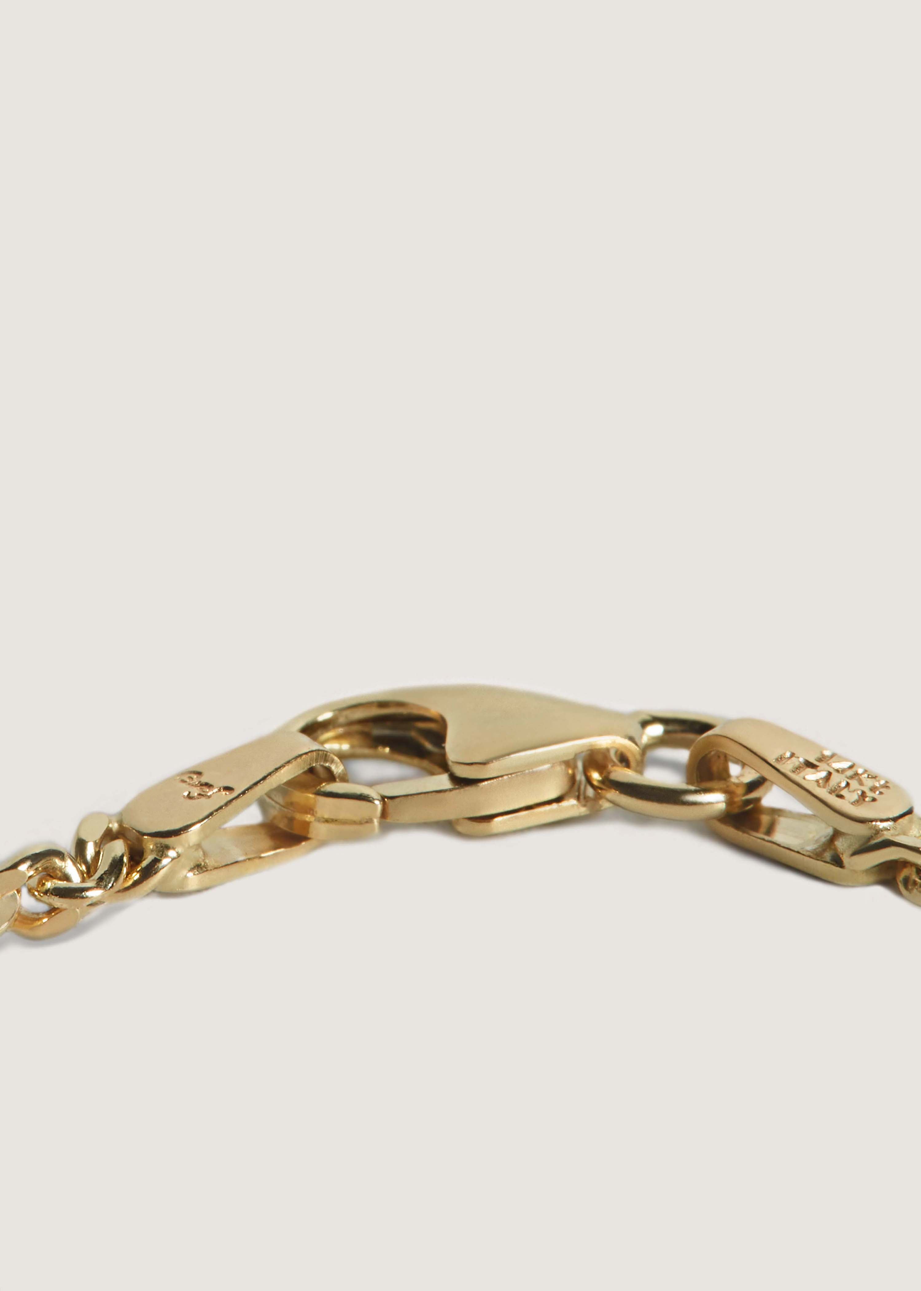 alt="close up of clasp Petite Capri Curb Chain Necklace"