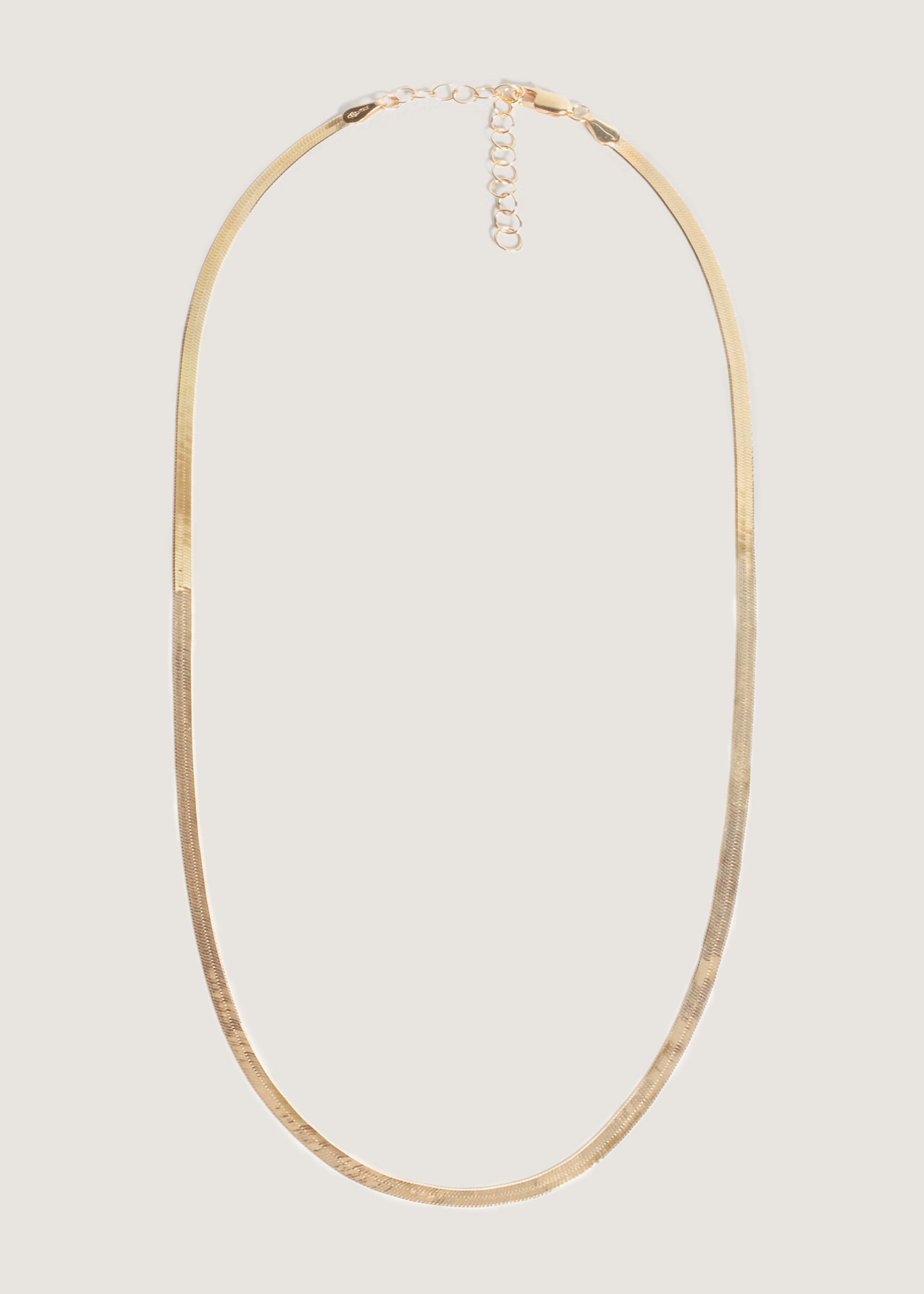 Carter Herringbone Chain Necklace - Kinn Carter Herringbone Chain Necklace - Kinn