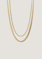 alt="Rope & Carter Herringbone Chain II Necklace Stack"