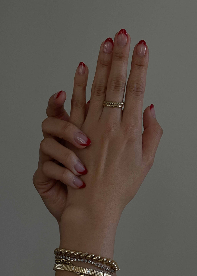 alt="Claudine I & Pauline Ellipse Ring Stack"