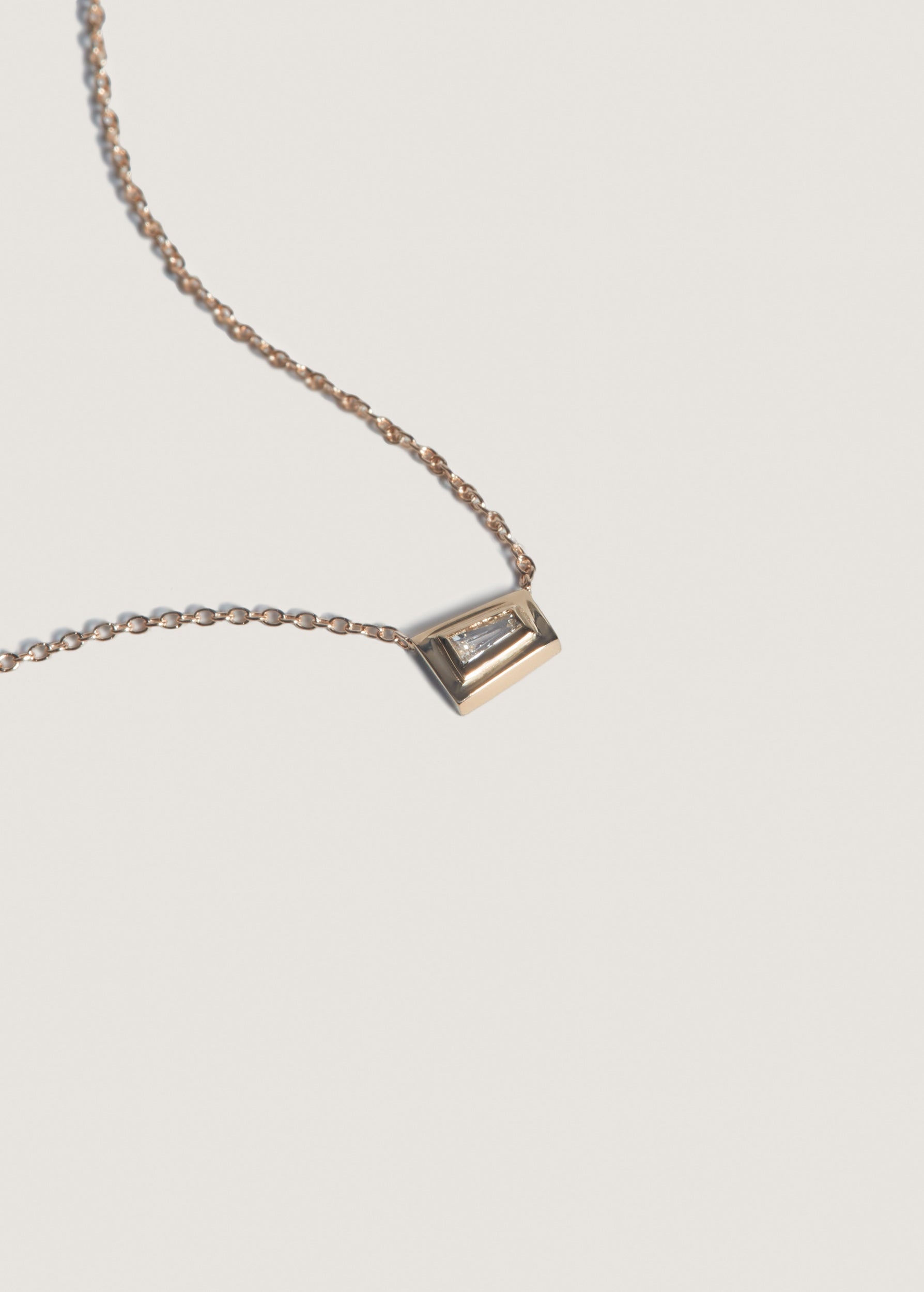 alt="close up of Colette Tapered Necklace"