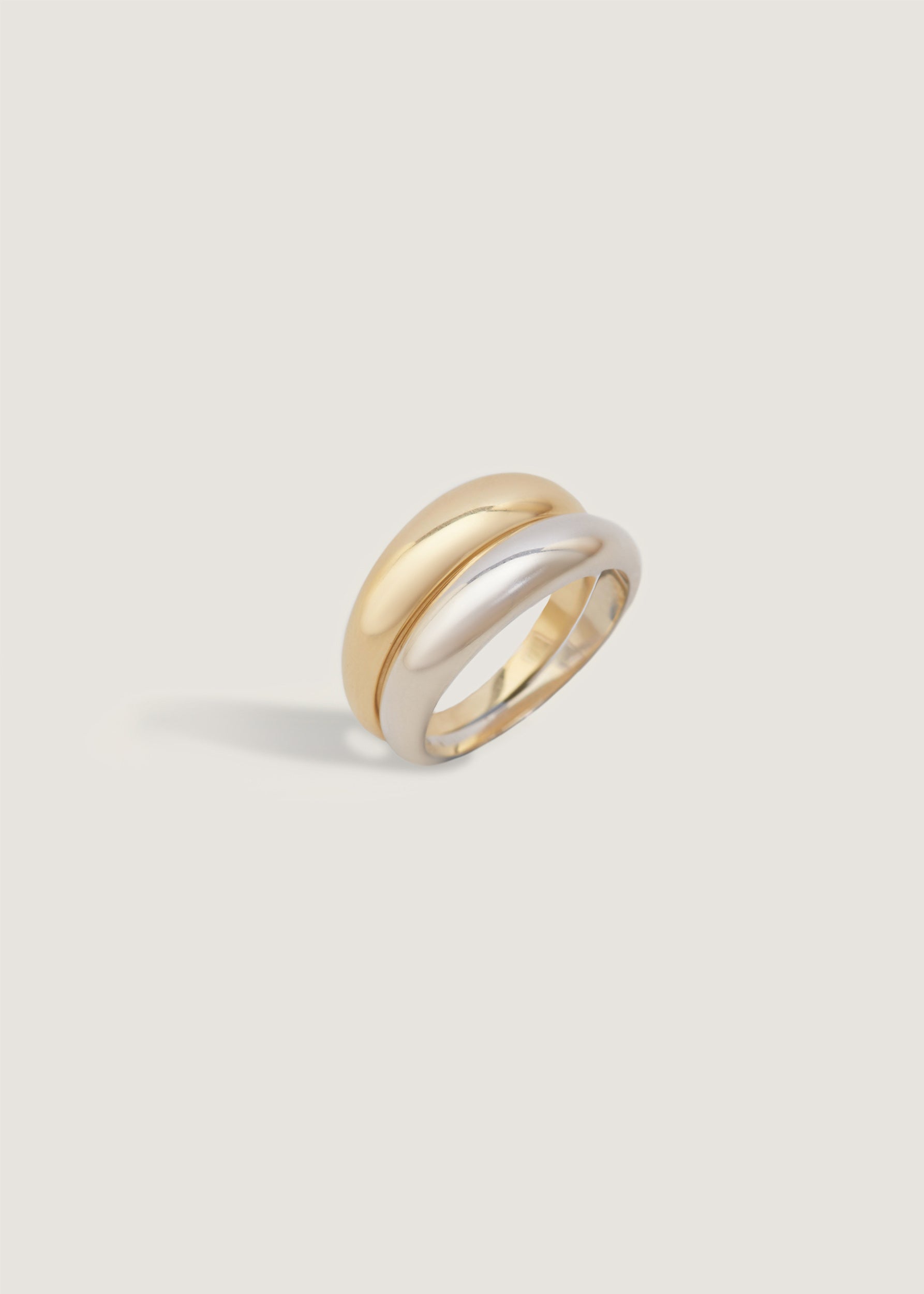 Dare To Love Double Dome Ring Gold & Silver - Kinn