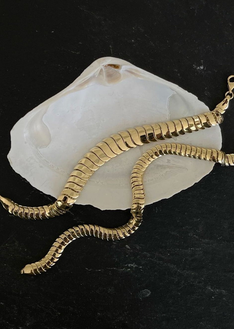 alt="Cobra Chain Bracelet I next to the cobra chain bracelet II"