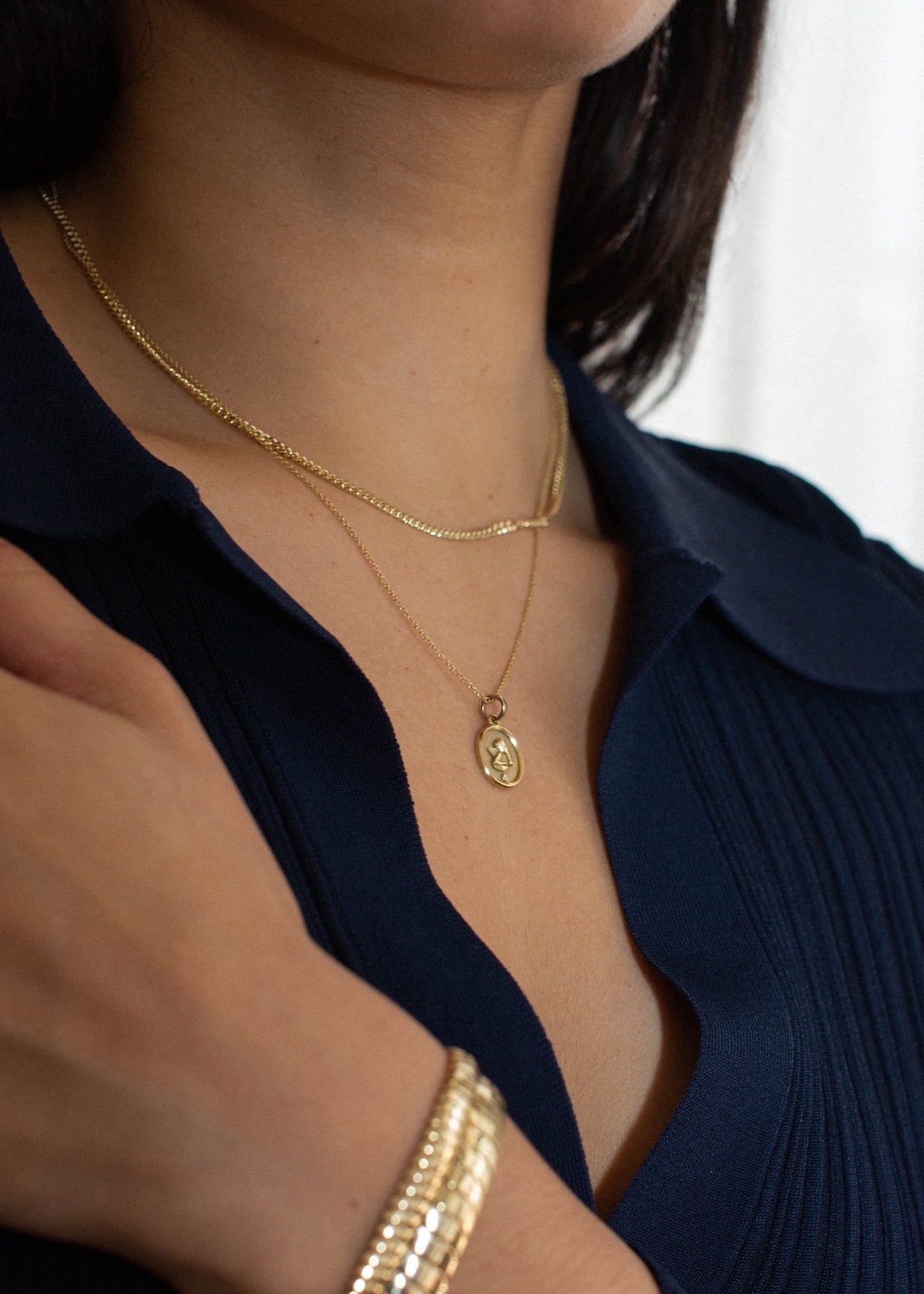 Petite Capri Curb Chain Necklace - Kinn