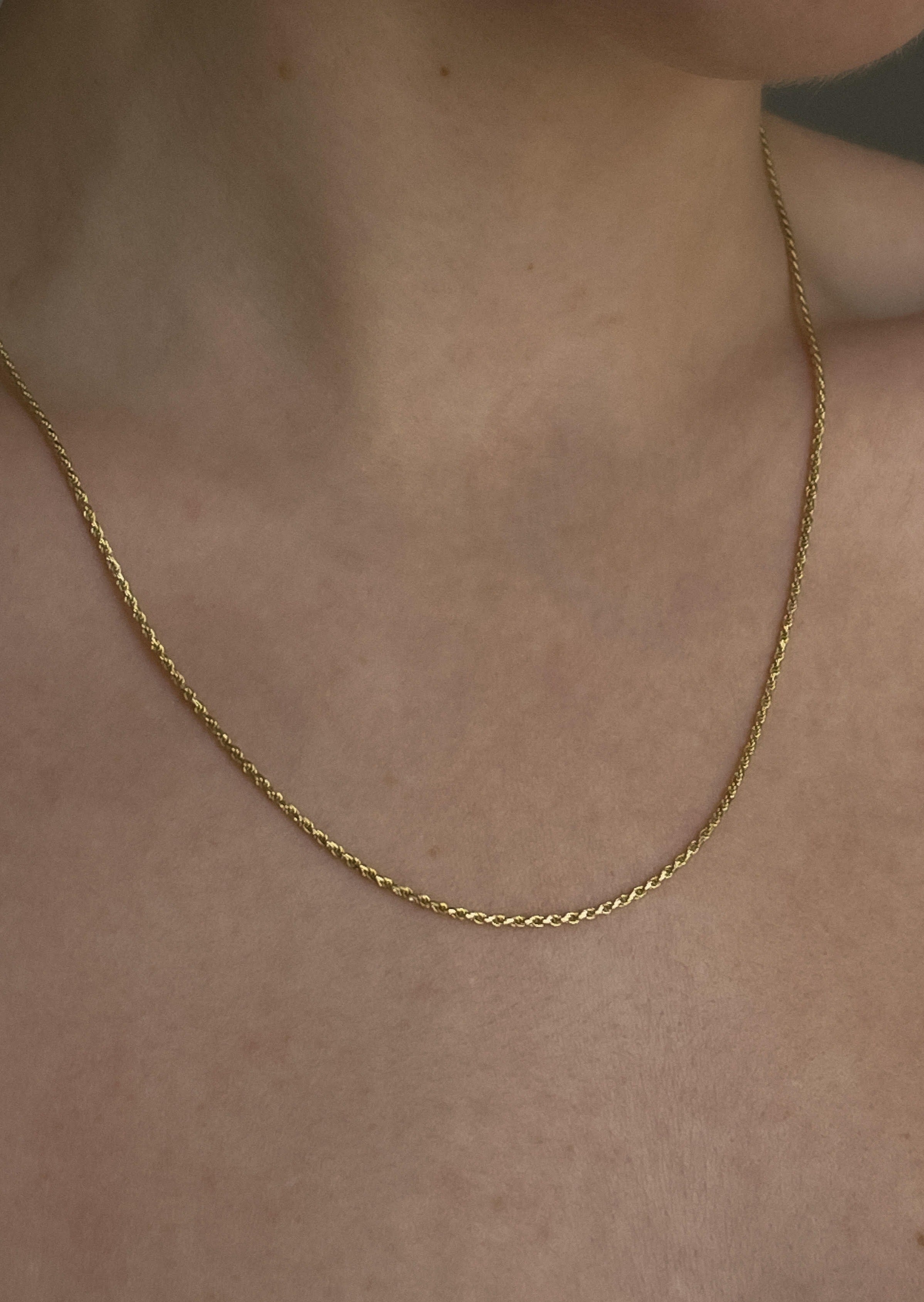 18kt Yellow Gold Rope Necklace | Costco