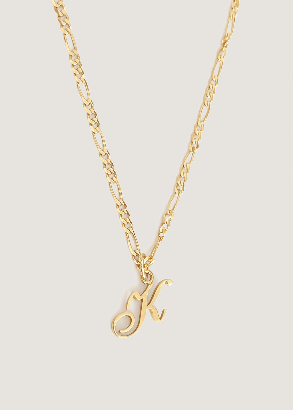alt="Love Letter Charm Necklace - Figaro Chain"