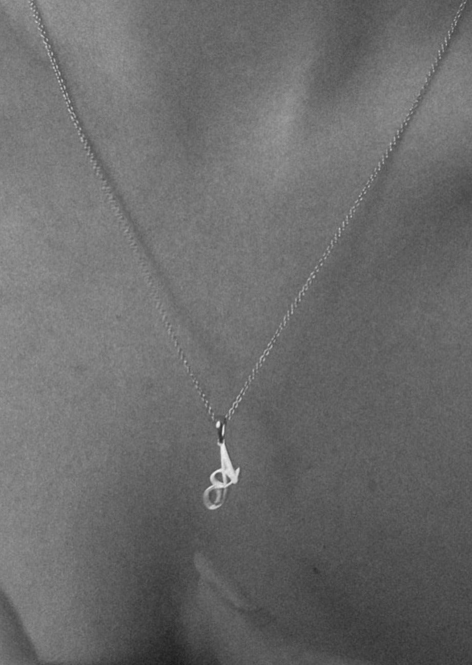 Love Letter Charm Necklace - Rolo Chain 14k Gold - Kinn