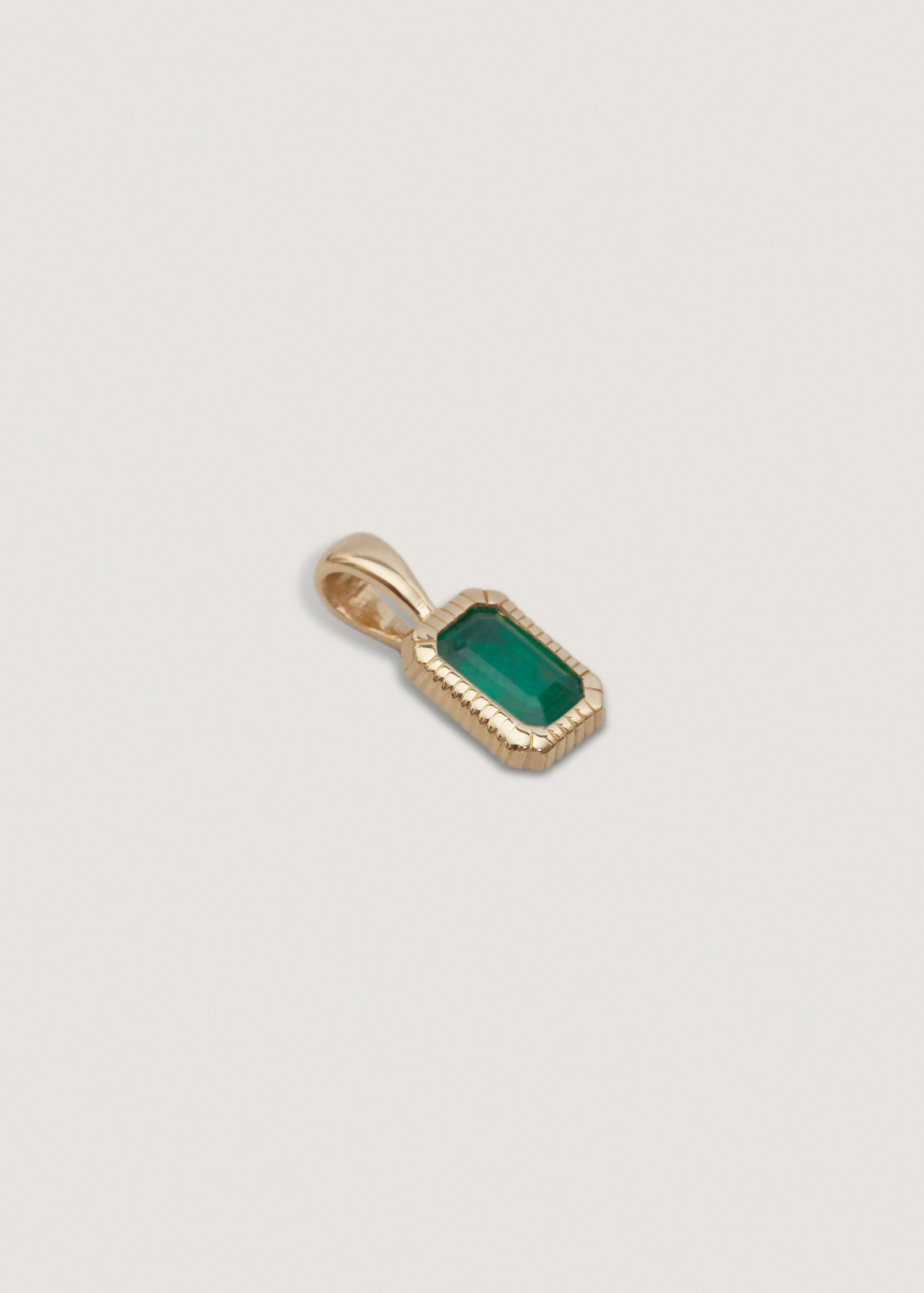 alt="Lyra Baguette Pendant II - Emerald"
