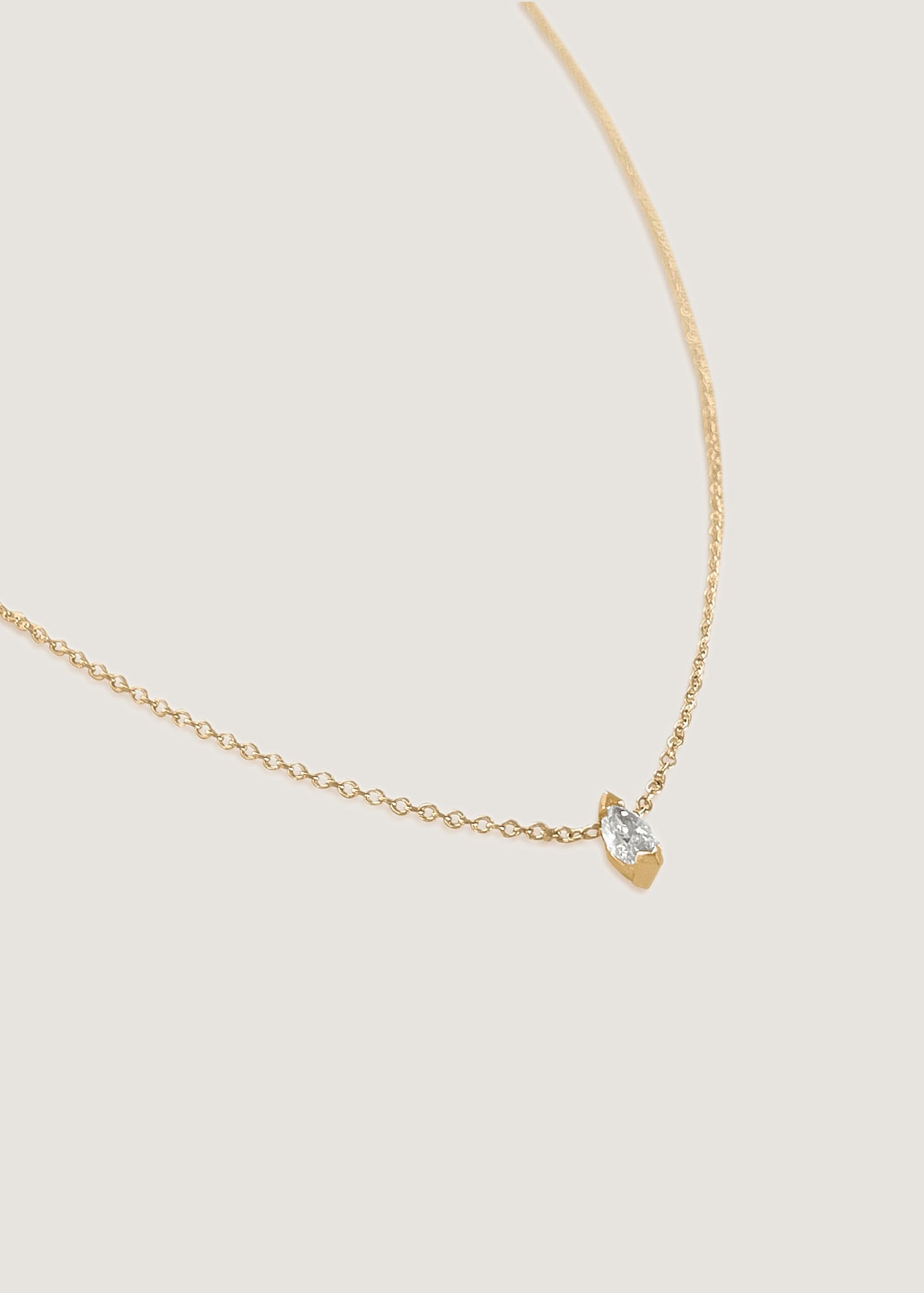 Marquise sales solitaire necklace