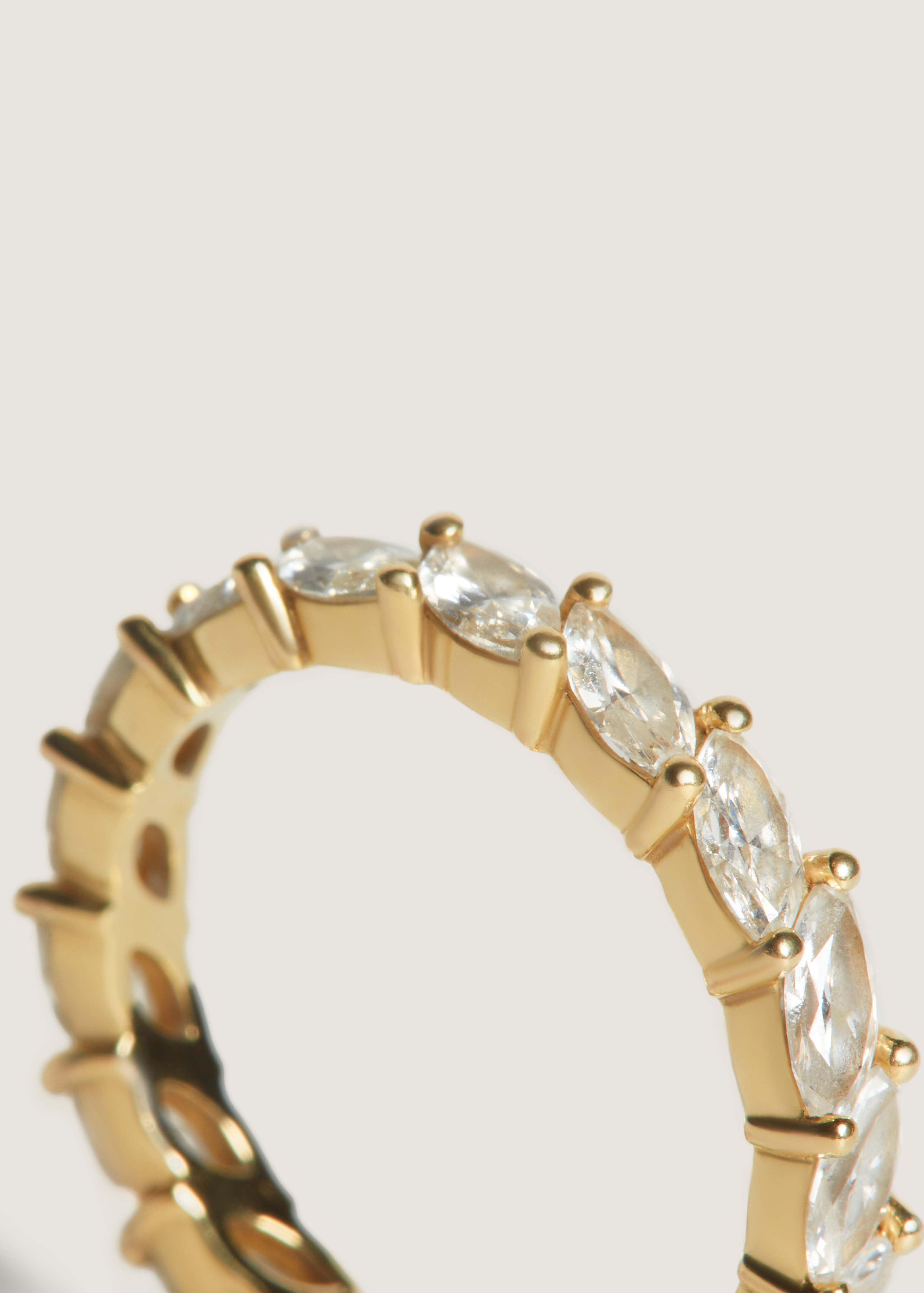 Marquise Eternity Ring Diamond Yellow Gold Kinn