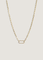 alt="Pavé Diamond Link Chain Necklace"