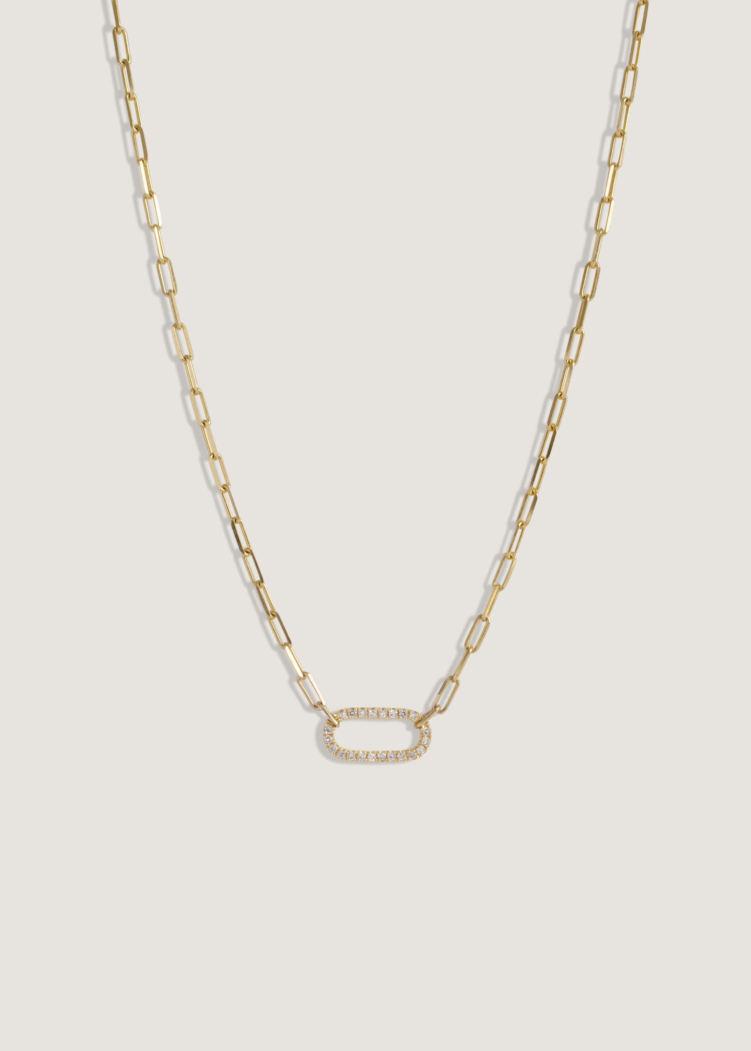 alt="Pavé Diamond Link Chain Necklace"