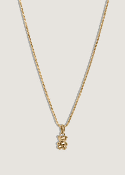 Petite Oliver Teddy Bear Necklace Gold - Kinn