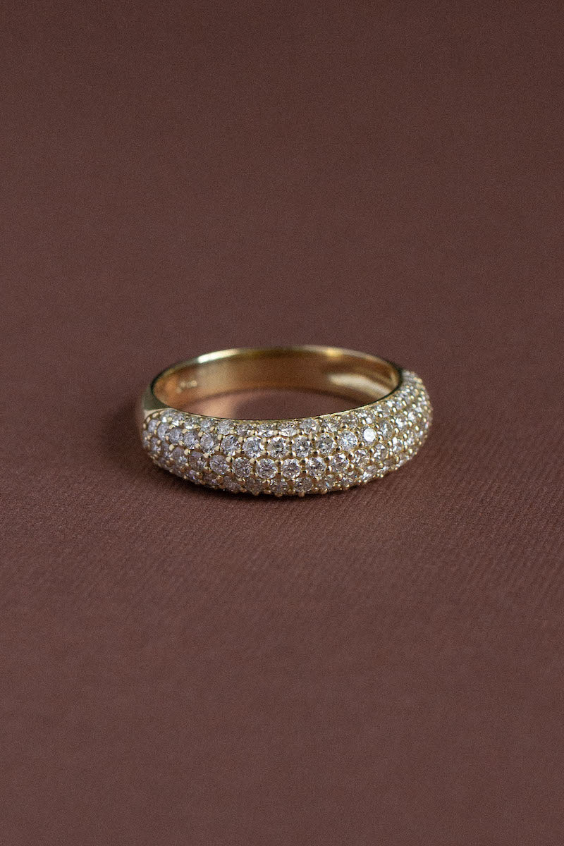 Scarlett Pav Diamond Dome Ring