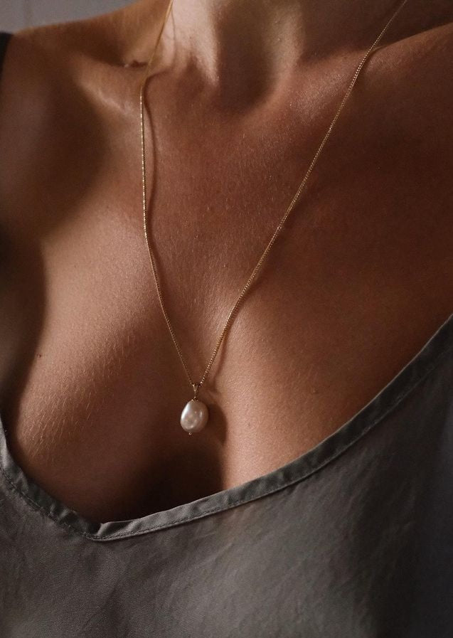 日本未発売【KINNSTUDIO】Link Chain Baroque Pearlネックレス Baroque Pearl Necklace - Kinn