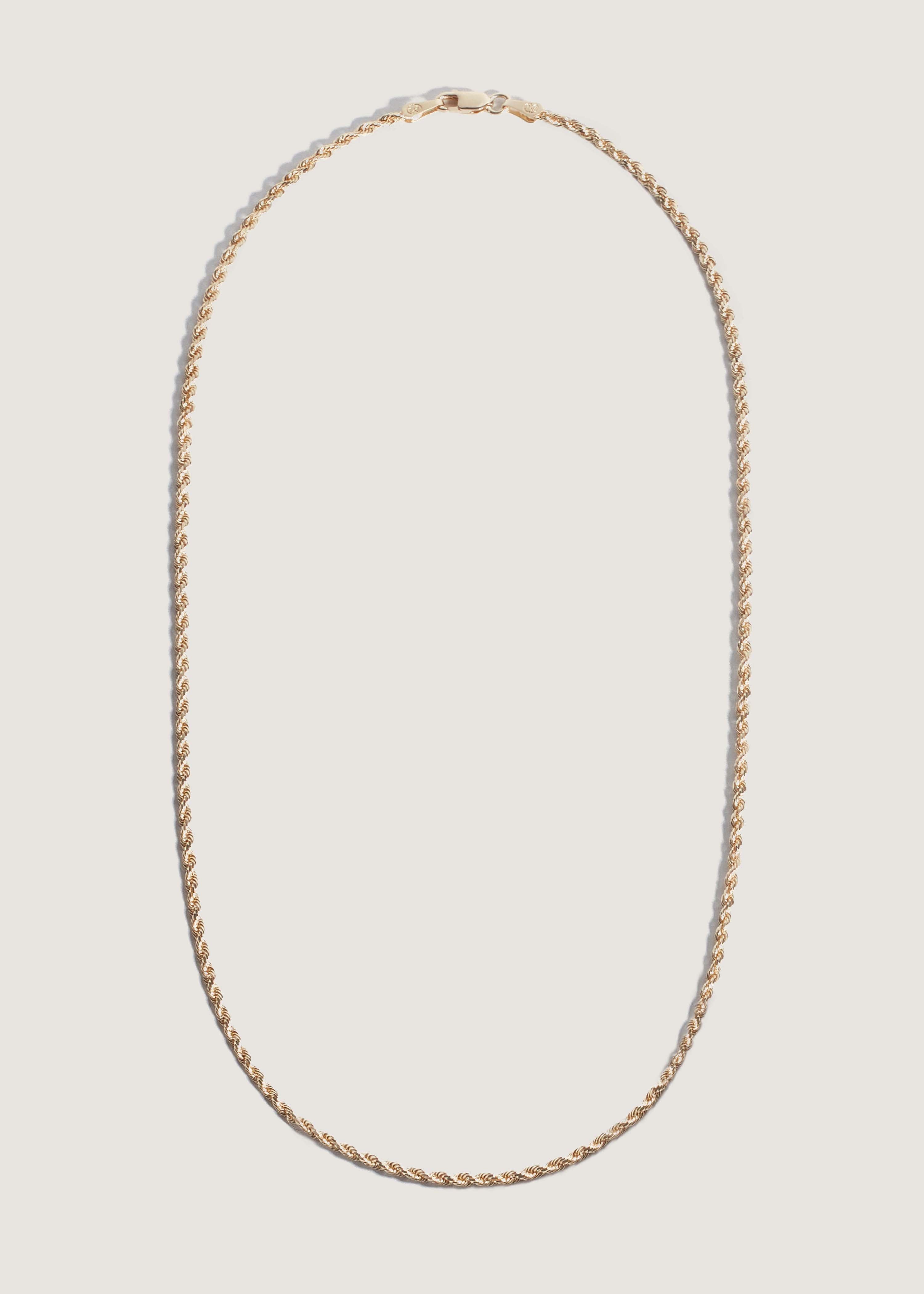Rope Chain Necklace 14K Gold - Kinn 20