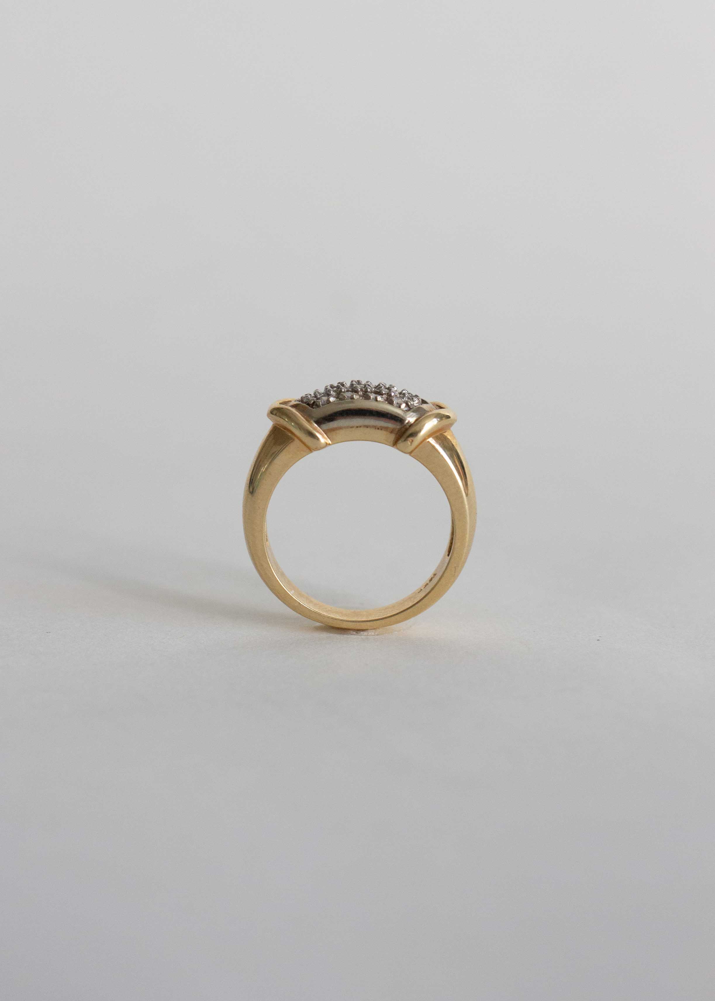 Vintage Hexagon Diamond Ring