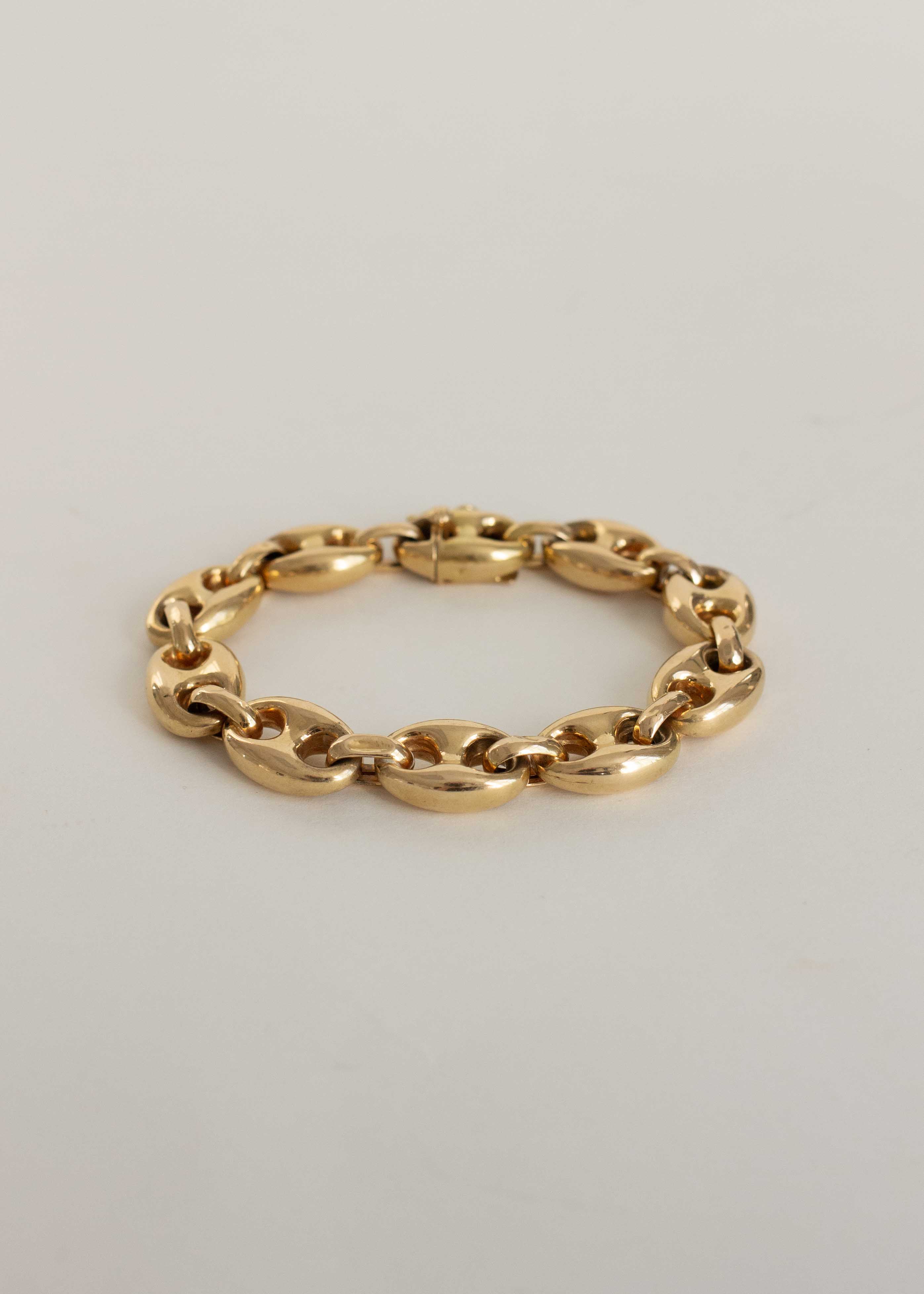 Vintage Puffed Mariner Chain Bracelet